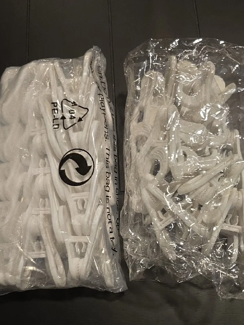 White Plastic Kid's Hanger Clips and Hooks Set